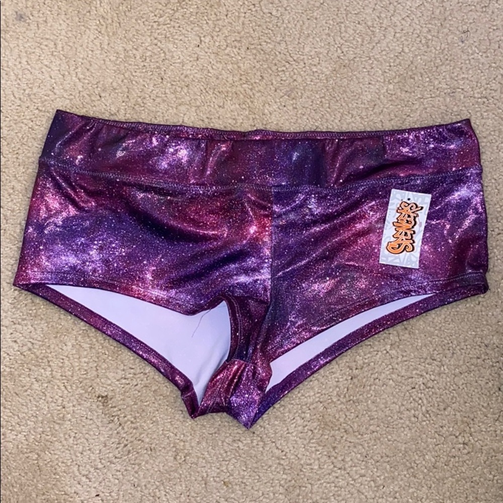 Galaxy spandex booty shorts